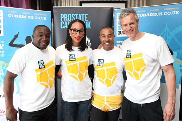 Colin Jackson with other celebrity supporters of Go Dad Run