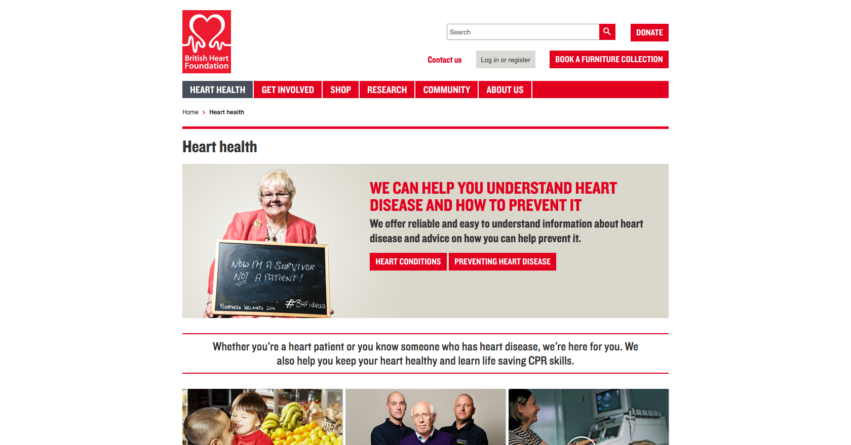 The British Heart Foundation website