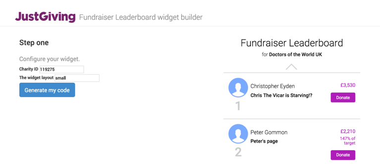 The Leaderboard Widget