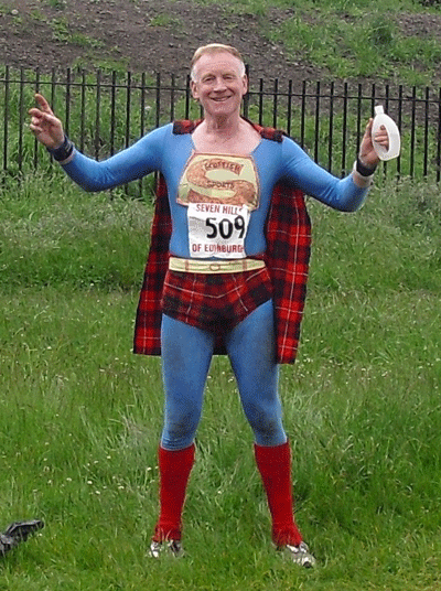 Ronnie as a tartan Superman