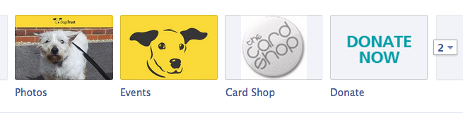 The Dogs Trust uses tabs to let supporters donate without leaving Facebook