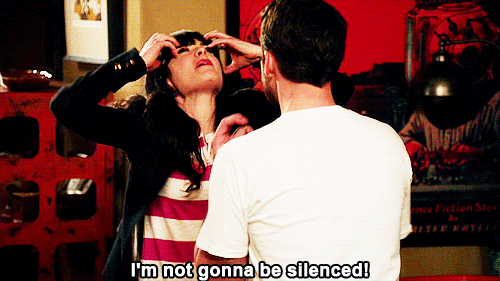 zooey-deschanel-is-not-gonna-be-silenced-gif-on-new-girl
