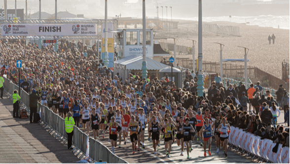 Photo of a group of Brighton Half Marathon runners